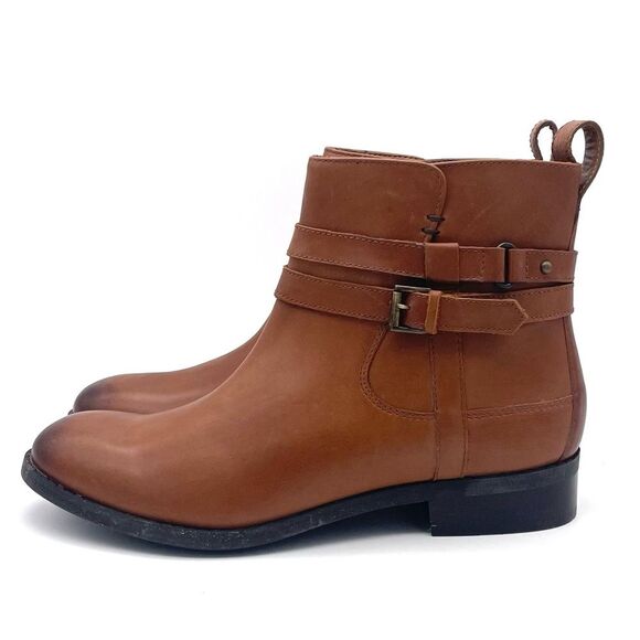 NWT Clarks Artisan Pita Austin Booties in Dark Tan Leather Women’s Size 8 NEW - Picture 4 of 15